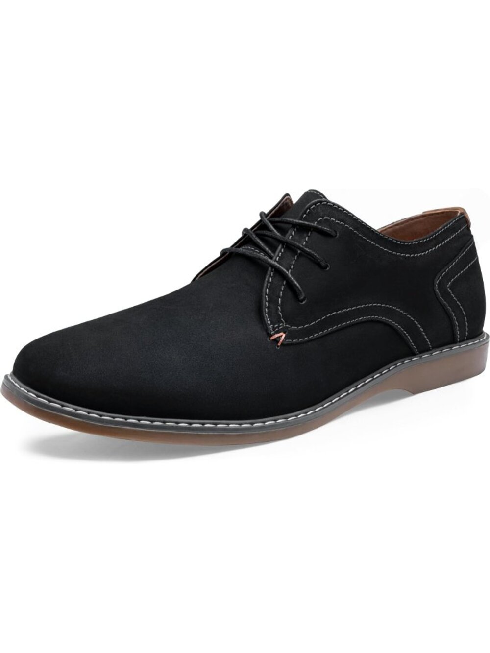 Men's Leather Black 100% Synthetic Retro Oxfords Business Casual Dress Shoes